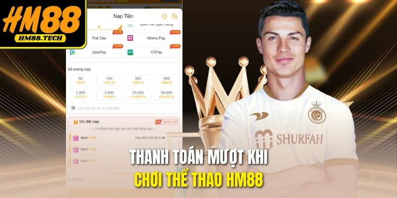 Thanh toán mượt khi chơi thể thao HM88